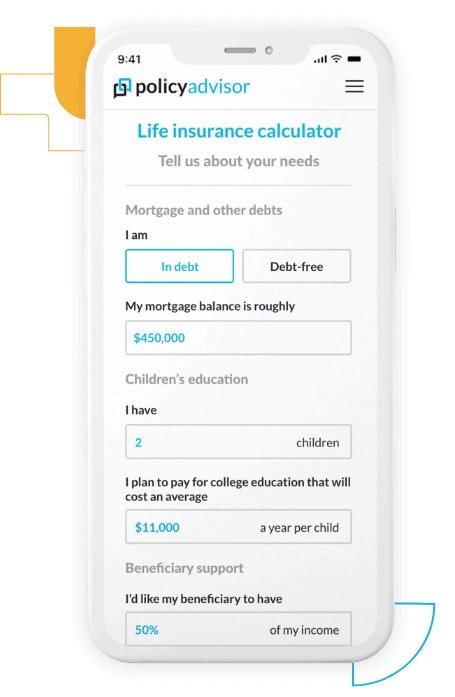 Life Insurance calculator mobile