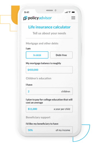 Life Insurance calculator mobile